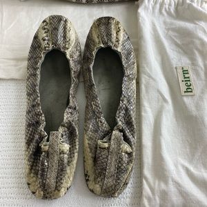 NWOT Beirn Snakeskin Ballet flats, size 39